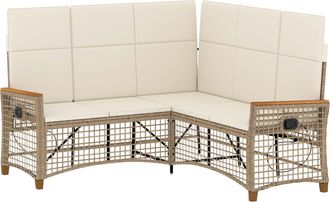 vidaXL Conjunto De Sof&aacute; Reclinable De Jard&iacute;n 5-n&uacute;mero De Plazas Vidaxl