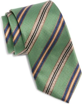 Nordstrom Striped Silk Tie in Green at Nordstrom