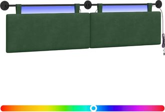 vidaXL Cabecero Colgante Verde Selva Tela De Pana Vidaxl