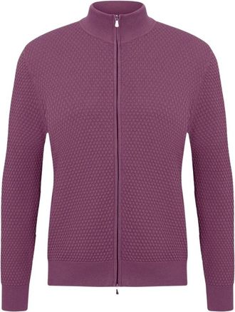 Gran Sasso Full-Zip Katoenen Vest - Heren - Vesten - Roze - M - Katoen - Truien & Vesten