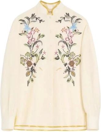 Valentino Blouses, female, Beige, Size: S Shirt VAL E26
