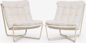 Sklum Set Di 2 Poltrone Da Giardino In Acciaio Zaylon Sklum