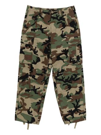 St&uuml;ssy camouflage-print straight-leg trousers - men - Cotton - 30 - Neutrals