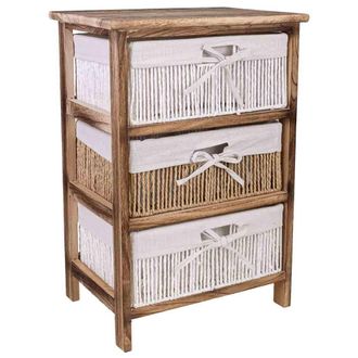 Wanderlust Deco Cajonera De Madera Marr&oacute;n 40x29x58 Cm