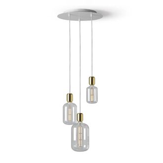 Daylight Italia Lámpara colgante de latón de 3 luces