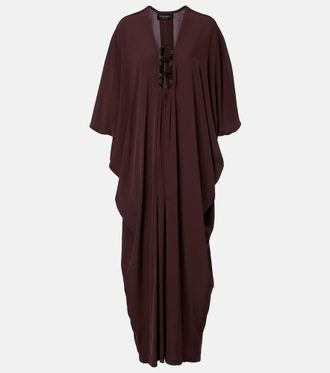 Adriana Degreas Ring-detail draped kaftan