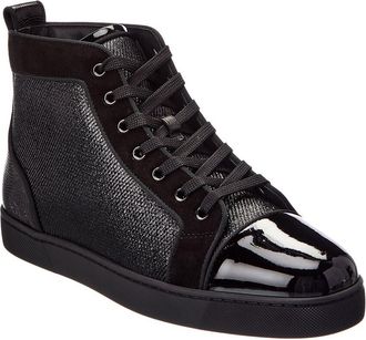 Christian Louboutin Louis Orlato Suede & Patent Sneaker