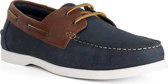 Dune London Mens Bambbie - Leather Boat Shoes - Navy - Size UK 10