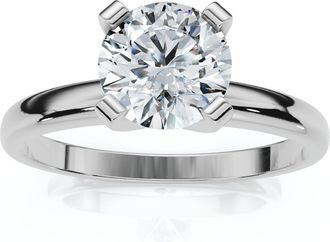 Pompeii3 3/4Ct Solitaire Round Cut Lab Grown Diamond Engagement Ring 14k Gold