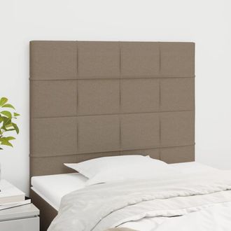 vidaXL Cabecero De Cama Gris Topo 90x5x118/128 Cm Tela Vidaxl