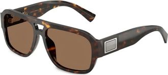 Dolce & Gabbana Eyewear Occhiali da sole squadrati - Marrone