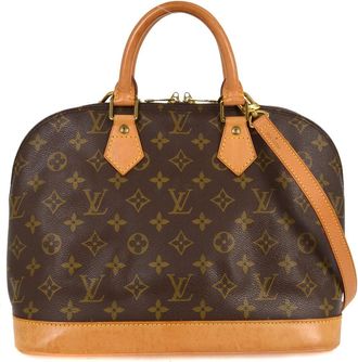 Louis Vuitton Alma Handbag Monogram Canvas Brown Canvas Handbag (Pre-Owned)