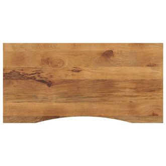 Berkfield Home Desk Top with Curve 110x60x2.5 cm Solid Wood Rough Mango in Brown