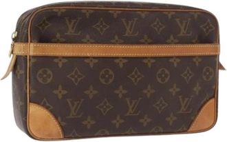 Louis Vuitton Pre-owned Canvas Clutch - Dames - Vintage Clutch - Bruin - ONE Size - Vintage