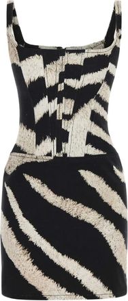 Giuseppe Di Morabito Morabito mini-jurk met zebraprint - Zwart