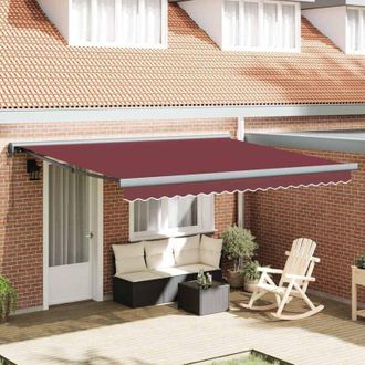 vidaXL Toldo Retr&aacute;ctil Autom&aacute;tico Burdeos 400x300 Cm Vidaxl