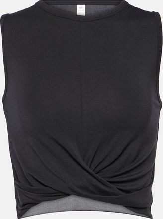Alo Yoga Cover draped jersey tank top