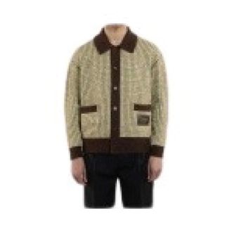 Dr&ocirc;le de Monsieur C&aacute;rdigan de punto gofrado Dr&ocirc;le Patch - Knitwear - Hombre - Amarillo - S