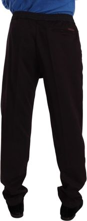 Dolce & Gabbana Mens Cotton-Blend Trousers Black Nylon Virgin