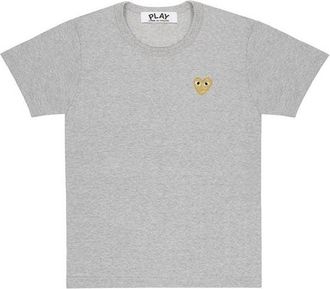 Comme Des Gar&ccedil;ons (WMNS) COMME des GARCONS PLAY Gold Heart Tee Grey AZ-T215-051-3