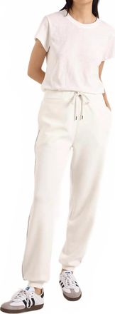 Brodie Piping Detail Cuffed Jogger In Ivory
