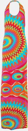 Pucci Bersaglio halterneck jersey maxi dress