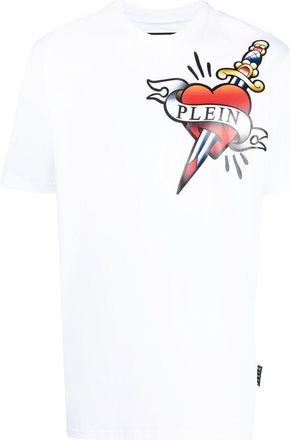 Philipp Plein graphic-print T-shirt - men - Polyester - XXXL - White
