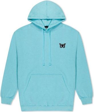 Dalix Womens Butterfly Midweight Hooded Sweatshirt in Ocean at Nordstrom, Size Xx-Large