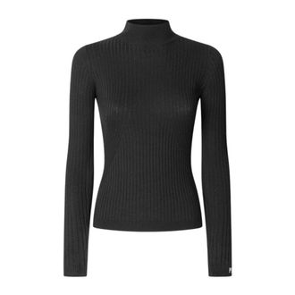 Pepe Jeans London Carla Perkins Jersey - Dames - Coltruien - Zwart - XL - Katoen - Truien & Vesten