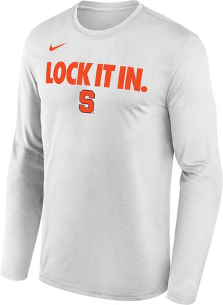 Nike Syracuse 2026 On-Court Bench Nike Mens Dri-FIT College Long-Sleeve T-Shirt in White | M22284P870SYRC-WHT