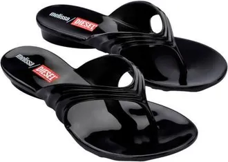 Melissa x Diesel Flip Flop in Black at Nordstrom, Size 7