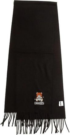Moschino Wol Sjaal - Dames - Wintersjaals - Zwart - ONE Size - Wol - Accessoires