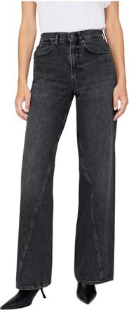 Anine Bing Straight Fit Jeans, female, Gray, W29, Dark Gray Brie Jean Baggy Jeans