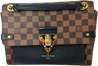 Louis Vuitton Pre-owned Vavin PM Damier Ebene Crossbody Tas - Dames - Vintage Schoudertas - Bruin - ONE Size - Leer - Vintage