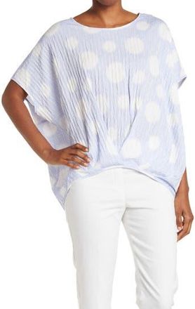 Patrizia Luca Pleated Hi-Low Hem Top in Navy at Nordstrom Rack, Size Large/x-Large