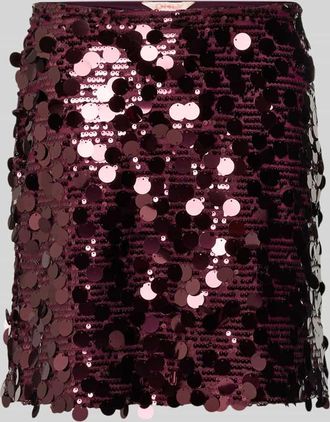 Only Mini-Rock mit Pailletten-Besatz Modell JADEL in Bordeaux, Größe XS