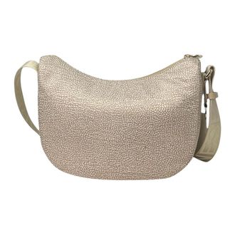 Borbonese Tassen, Dames, Beige, ONE Size, Leer, Luna Bag Small