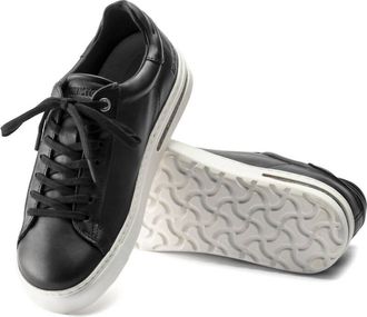 Birkenstock Womens Bend Low Leather Sneakers In Black
