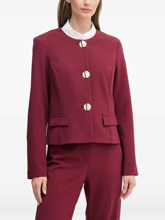 Joseph Ribkoff button flap-pocket jacket - women - Polyester/Elastane/Polyester/Elastane - 34 - Red