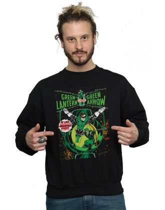 DC Comics Mens Green Lantern Arrow Cover Sweatshirt X-Large Black
