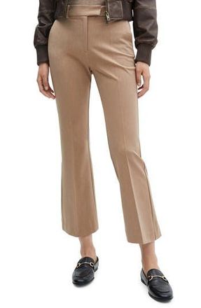 Mango Flare Leg Ankle Pants in Medium Brown at Nordstrom Rack, Size 12