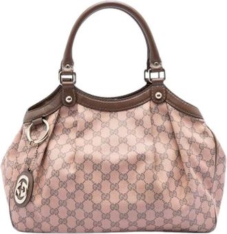 Gucci Pre-owned Handbags, female, Pink, Size: ONE SIZE Pre-owned Sukey Tote Bag
