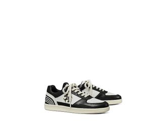 Tory Burch Clover Court Womens Shoes Purity/Perfect Black : 5.5 M, Leather/Synthetic