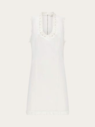 Ferragamo Donna Abito corto in denim Bianco