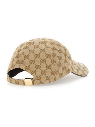 Gucci 875733 GG Motif Baseball Cap - Beige