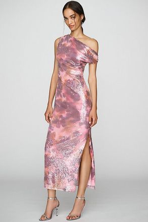 BHLDN Lola Stretch Sequin Off-Shoulder Maxi Dress