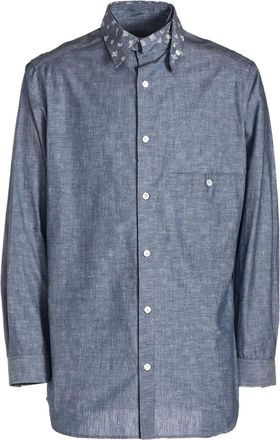 Yohji Yamamoto Camicia con ricamo - Blu