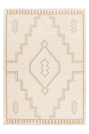 AFK Living Alfombra 100% algod&oacute;n lavable en m&aacute;quina marr&oacute;n 160 x 230 cm