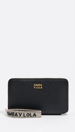 Bimba & Lola Leather Rigid Upper Wallet in Black at Nordstrom