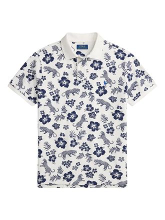 Polo Ralph Lauren tropical-print polo shirt - men - Cotton - L - White